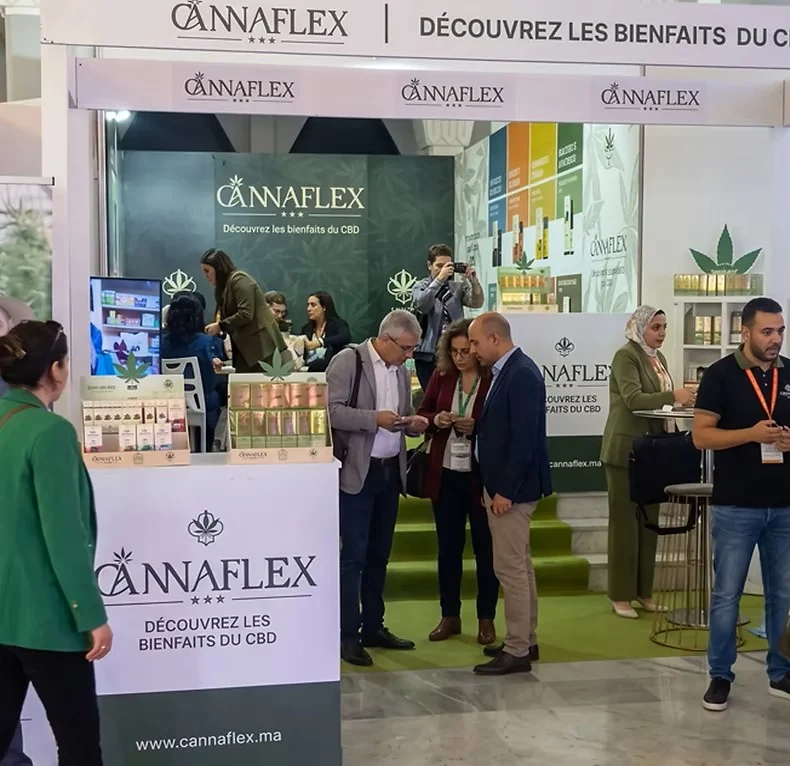 Stand Cannaflex lors d’un salon professionnel